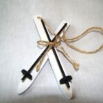 Mini ski decoratie hout - Afbeelding 5