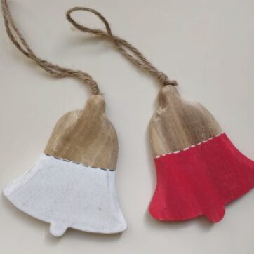 Hanger klok hout wit of rood