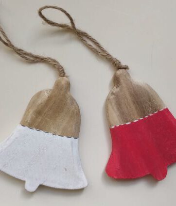 Hanger klok hout wit of rood