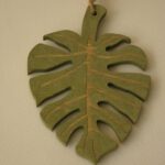 Hanger houten blad groen