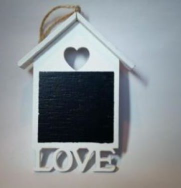 Hanger huis LOVE of HOME krijtbord