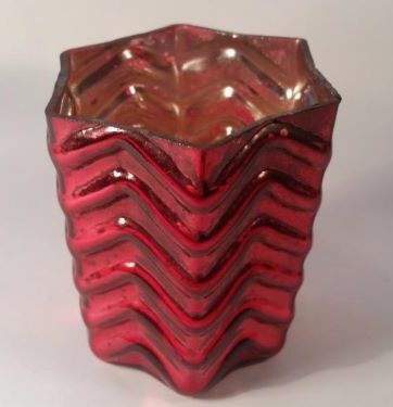 Waxinelichthouder glas ster groot