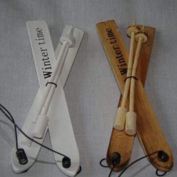 Mini ski decoratie 21 cm