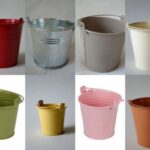 Emmer metaal met hengsel, verschillende maten en kleuren