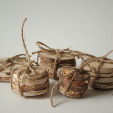 Houten schijfjes per 2 of 4 stuks