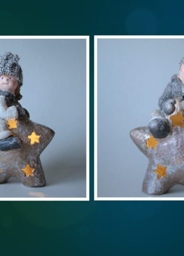 Poppetje op ster met led