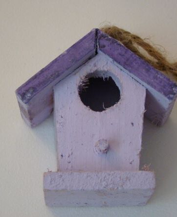 Hanger vogelhuis lila