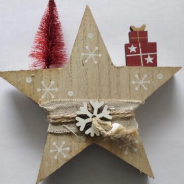 Ster met kerstversiering