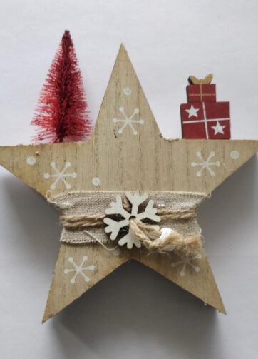 Ster met kerstversiering