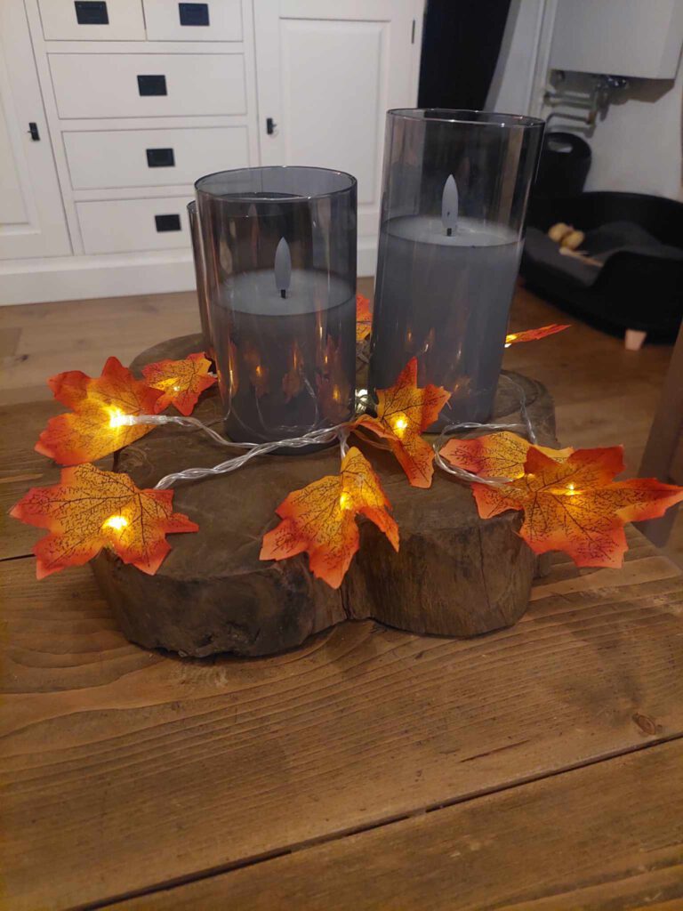 Herfstbladeren met LED-Lampjes