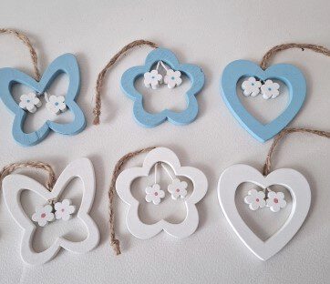 Hanger blauw wit