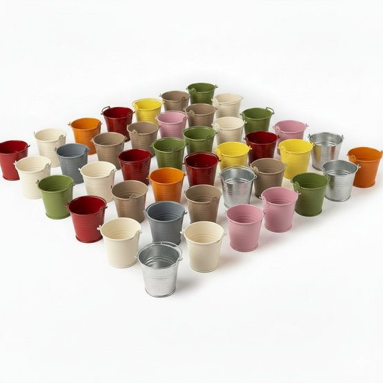 Emmer metaal met hengsel, verschillende maten en kleuren - Afbeelding 10